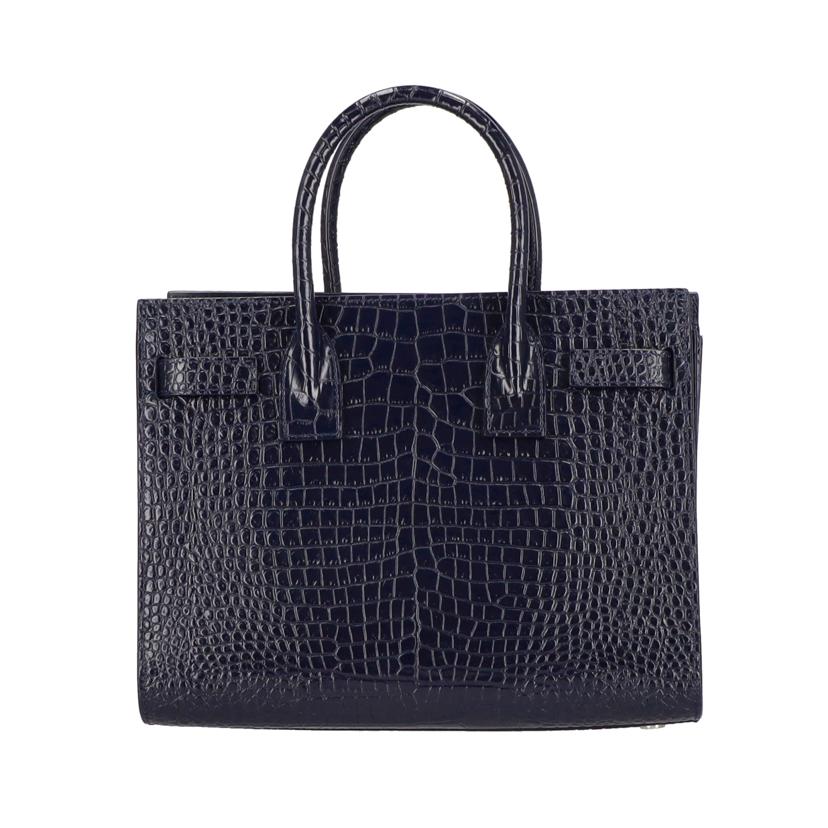 SAINT LAURENT サンローラン/サックドジュールベイビー/クロコ型押し/ネイビー/421863//011*/Aランク/18