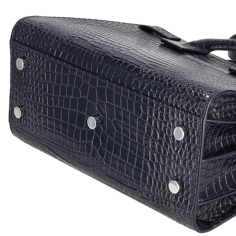 SAINT LAURENT サンローラン/サックドジュールベイビー/クロコ型押し/ネイビー/421863//011*/Aランク/18