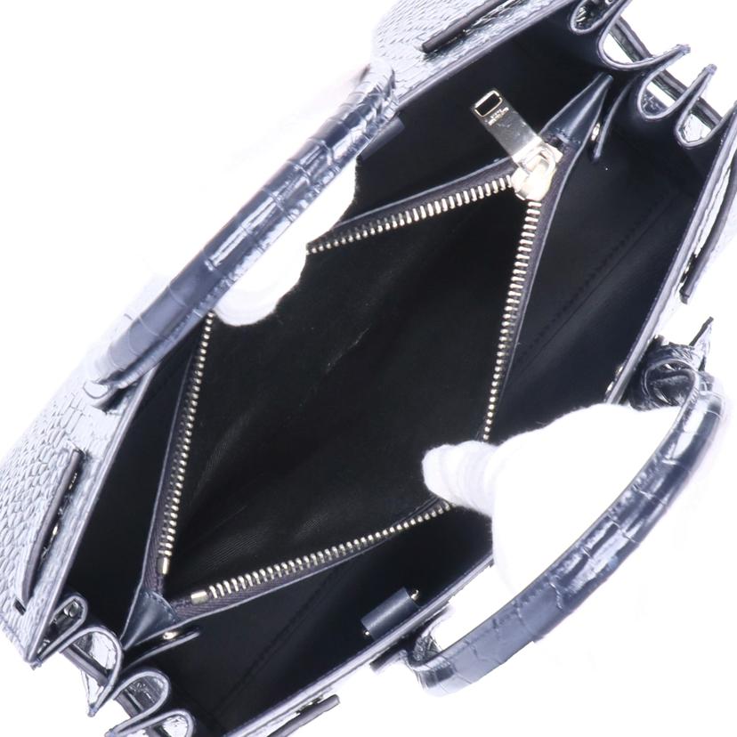 SAINT LAURENT サンローラン/サックドジュールベイビー/クロコ型押し/ネイビー/421863//011*/Aランク/18