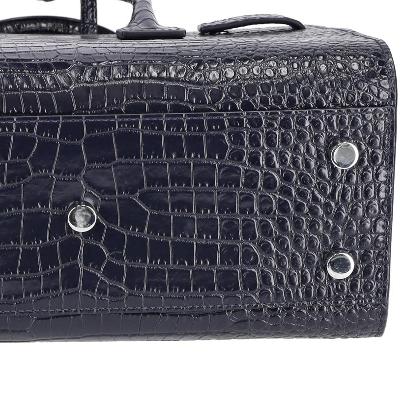 SAINT LAURENT サンローラン/サックドジュールベイビー/クロコ型押し/ネイビー/421863//011*/Aランク/18