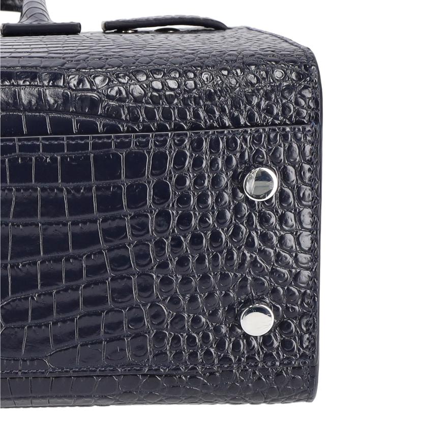 SAINT LAURENT サンローラン/サックドジュールベイビー/クロコ型押し/ネイビー/421863//011*/Aランク/18