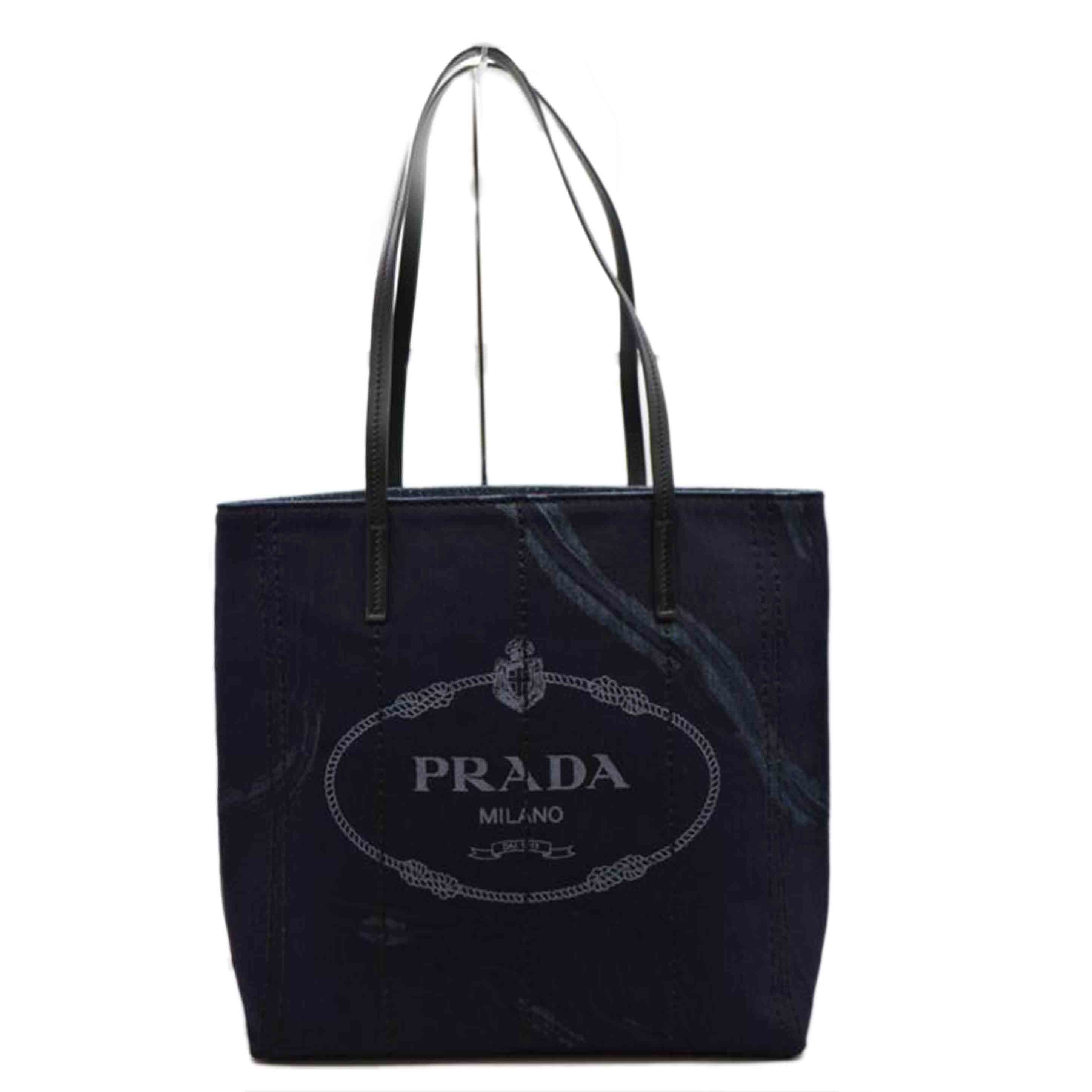 PRADA プラダ/ミストリノヴィッテロデニムレザートート/ブルーネロ/1BG347//180**/Aランク/89