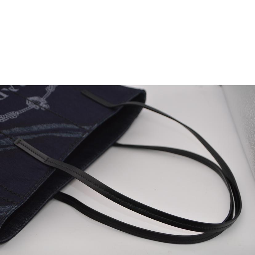 PRADA プラダ/ミストリノヴィッテロデニムレザートート/ブルーネロ/1BG347//180**/Aランク/89