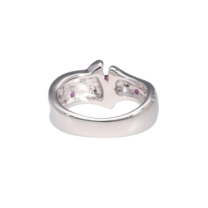 / K18WGルビーダイヤリング0.538/D0.332ct//Aランク/19
