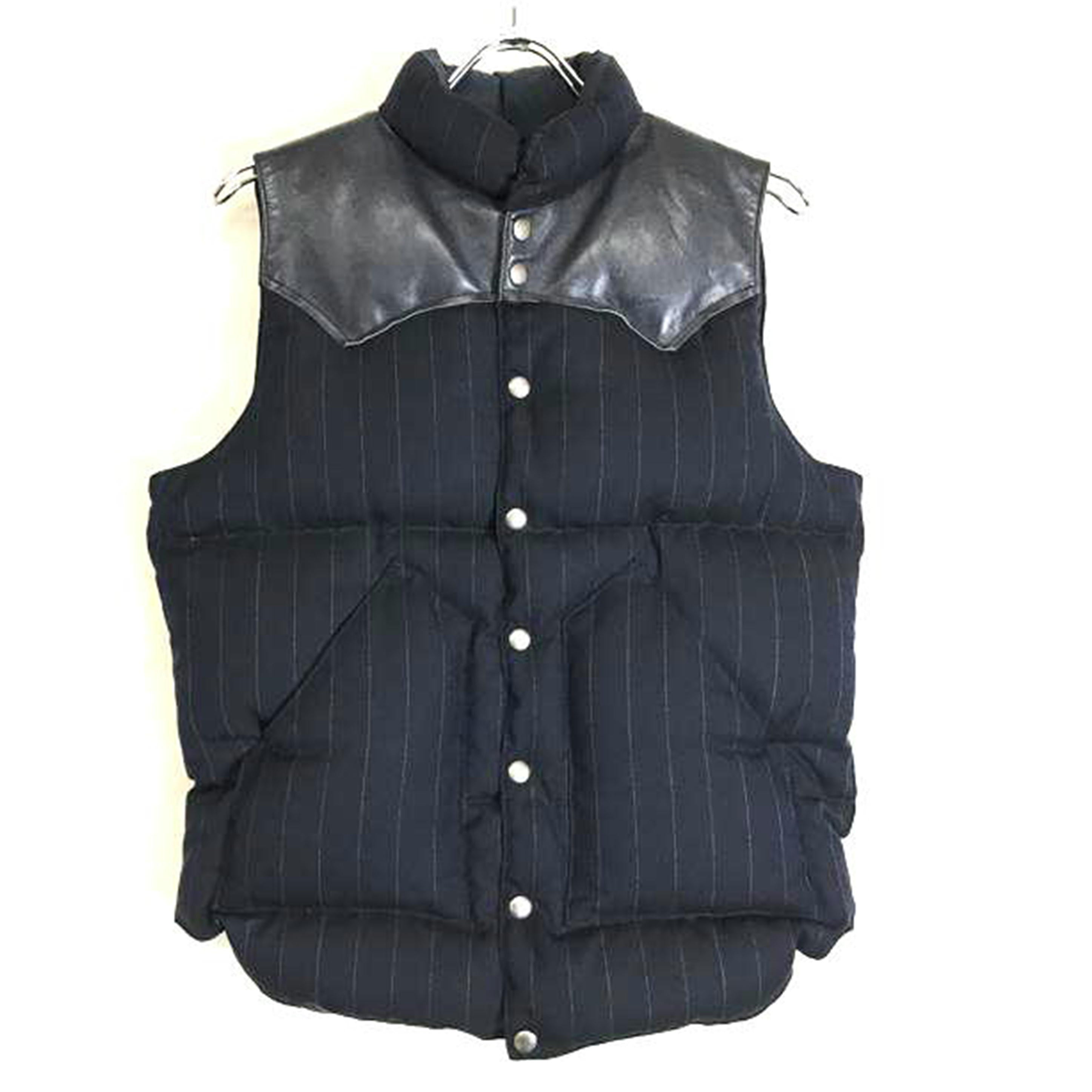 ROCKY MOUNTAIN FEATHER BED ロッキーマウンテンフェザーベッド/レザー切替ダウンベスト/450-452-02//Bランク/51