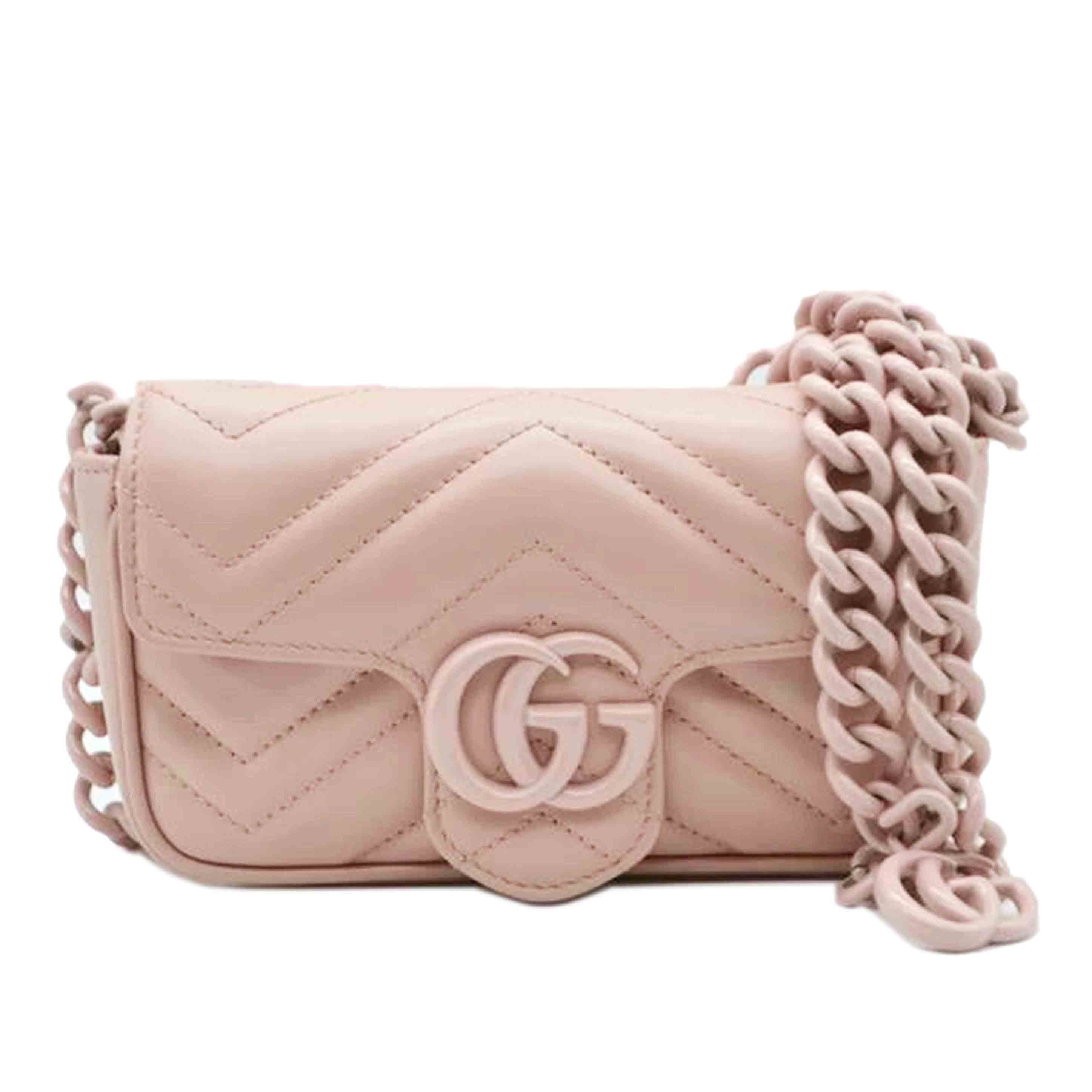 GUCCI グッチ/■GGマーモントチェーンレザーショルダー/699757//493***/Aランク/89