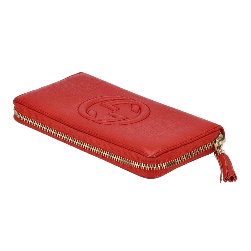 GUCCI グッチ/インターロッキングラウンドファスナー/レッド/308004//114*/ABランク/75