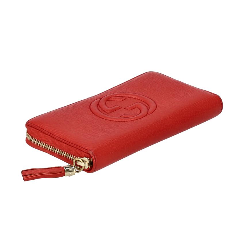 GUCCI グッチ/インターロッキングラウンドファスナー/レッド/308004//114*/ABランク/75