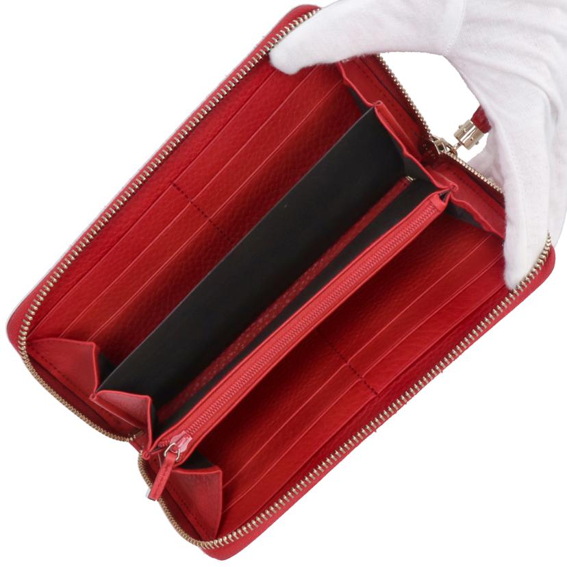 GUCCI グッチ/インターロッキングラウンドファスナー/レッド/308004//114*/ABランク/75