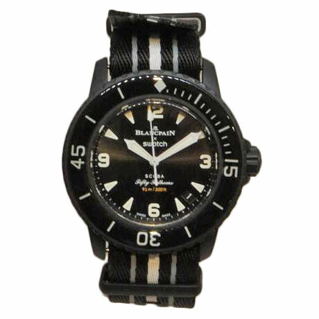 BLANCPAIN×SWATCH/OCEAN OF STORMS バイオセラミックスクーバ/オートマ//Aランク/92