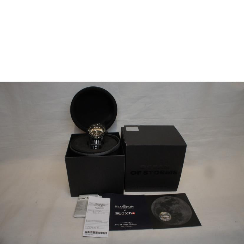 BLANCPAIN×SWATCH/OCEAN OF STORMS バイオセラミックスクーバ/オートマ//Aランク/92