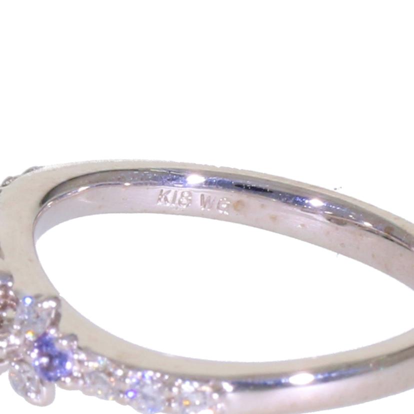 / K18WGタンザナイトダイヤリングD0.24ct//ABランク/94