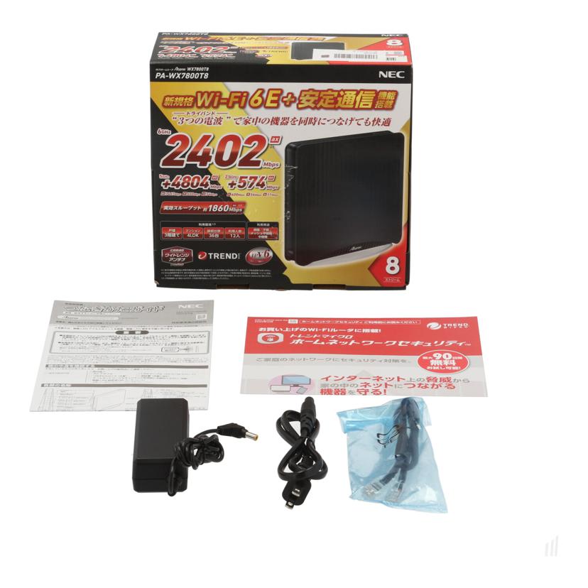 NEC 日本電気/無線LANルーター/Aterm WX7800T8/PA-WX7800T8//78013X5131213C5/Bランク/82