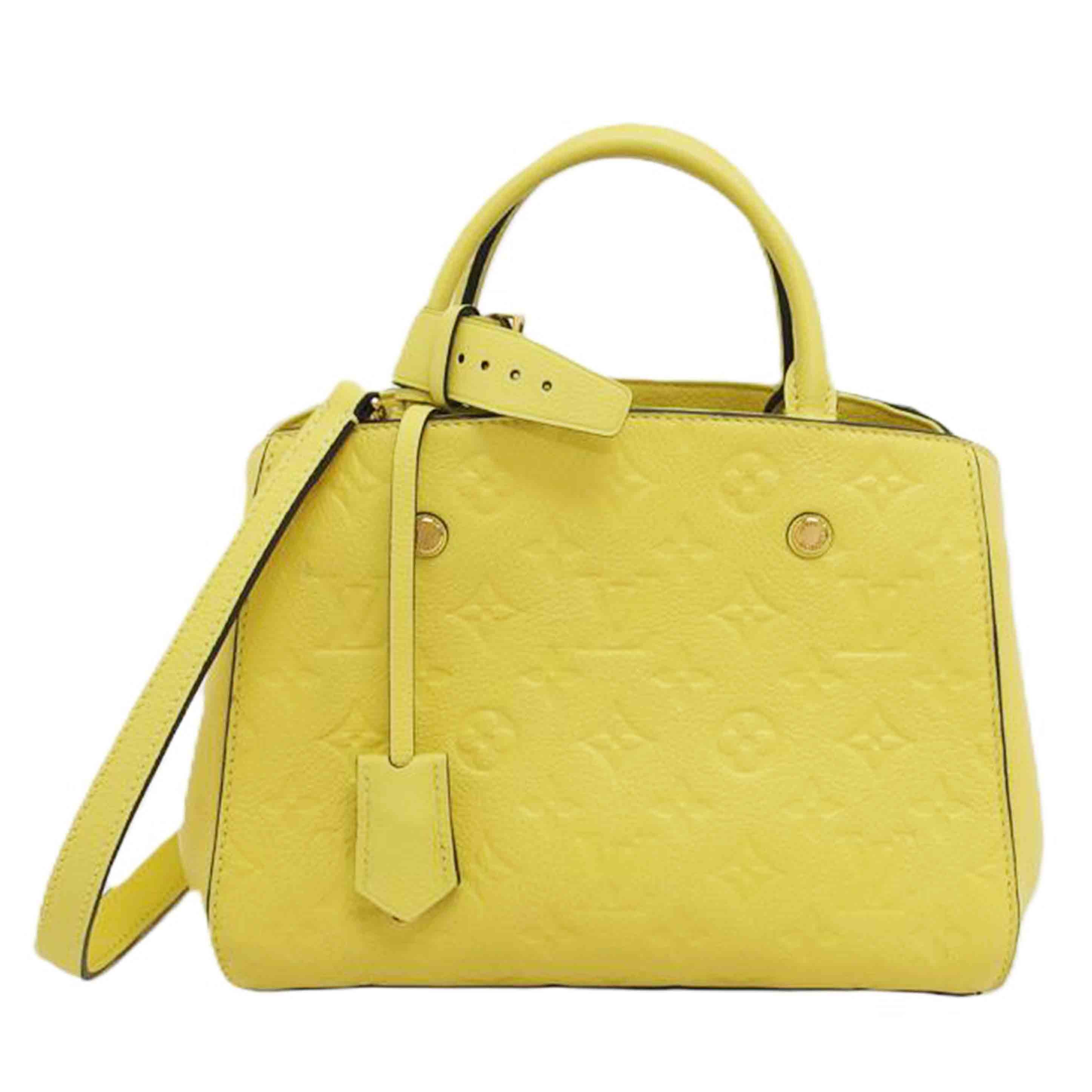 LV ルイ・ヴィトン/モンテーニュBB/モノグラム/アンプラント/イエロー/ M41051//DK4***/Aランク/18