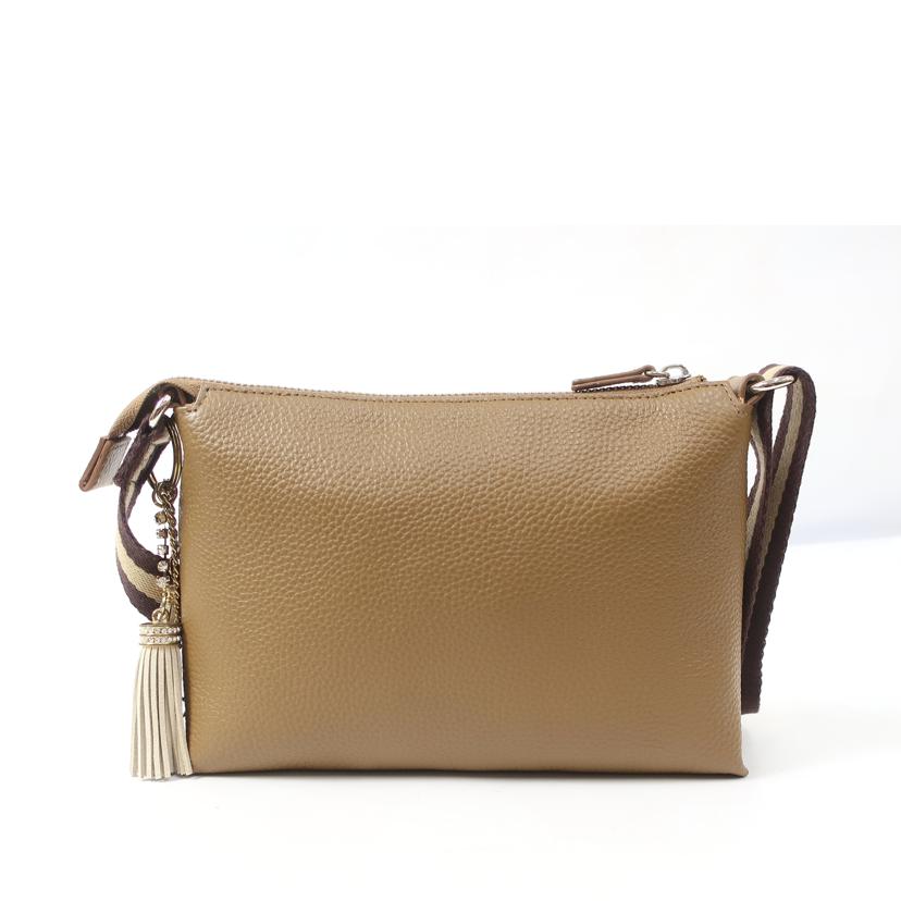 Mila Schon ミラ・ショーン/ショルダーバッグ タッセル付き ライトブラウン//Aランク/65