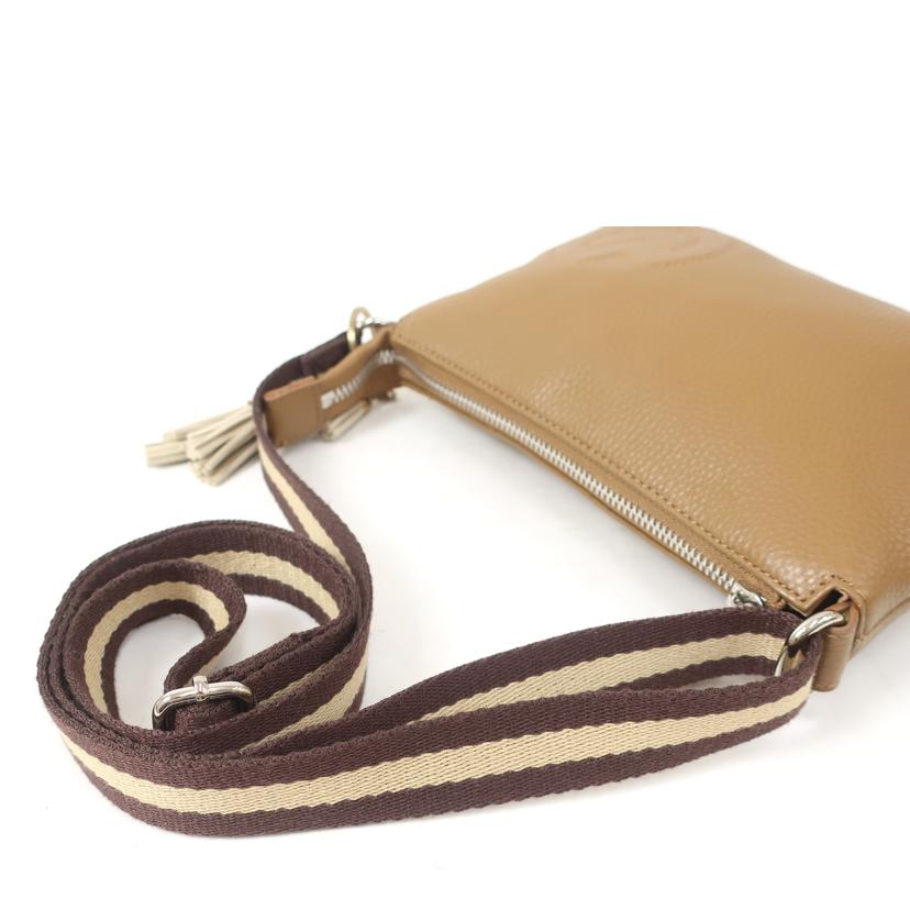 Mila Schon ミラ・ショーン/ショルダーバッグ タッセル付き ライトブラウン//Aランク/65