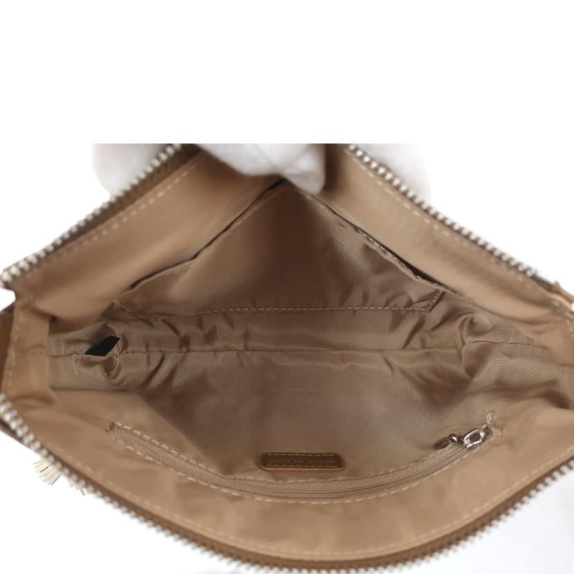 Mila Schon ミラ・ショーン/ショルダーバッグ タッセル付き ライトブラウン//Aランク/65