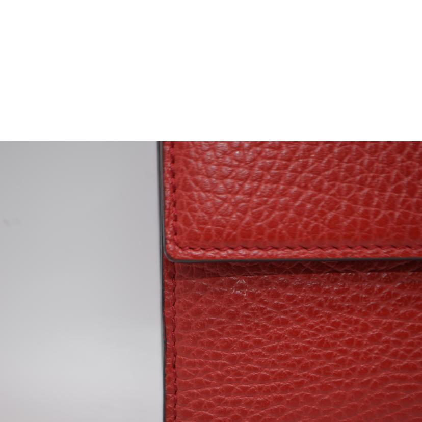 GUCCI グッチ/■インターロッキングGレザー財布/ルージュ/449405//209*/Aランク/89