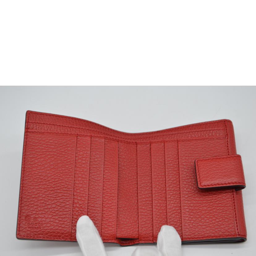 GUCCI グッチ/■インターロッキングGレザー財布/ルージュ/449405//209*/Aランク/89