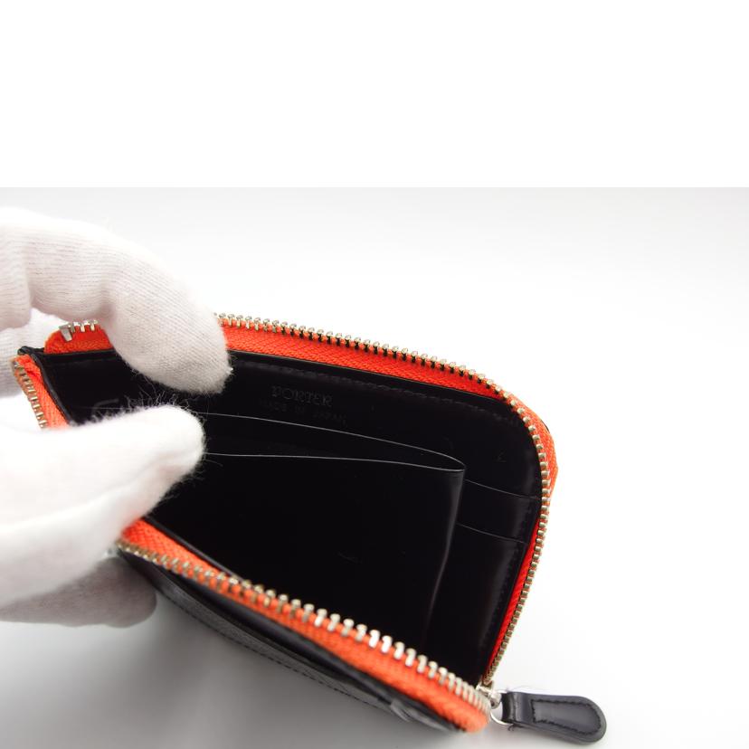 PORTER ポーター/レザーマルチウォレット/ブラック×オレンジ/384-02952//ABランク/04