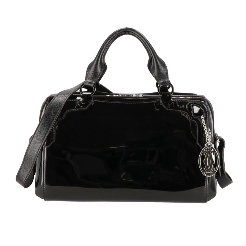 CARTIER マルチェロ ドゥ ボウリングバッグ ミニボストン2way 黒 CARTIER マルチェロ ドゥ ボウリングバッグ ミニボストン2way 黒