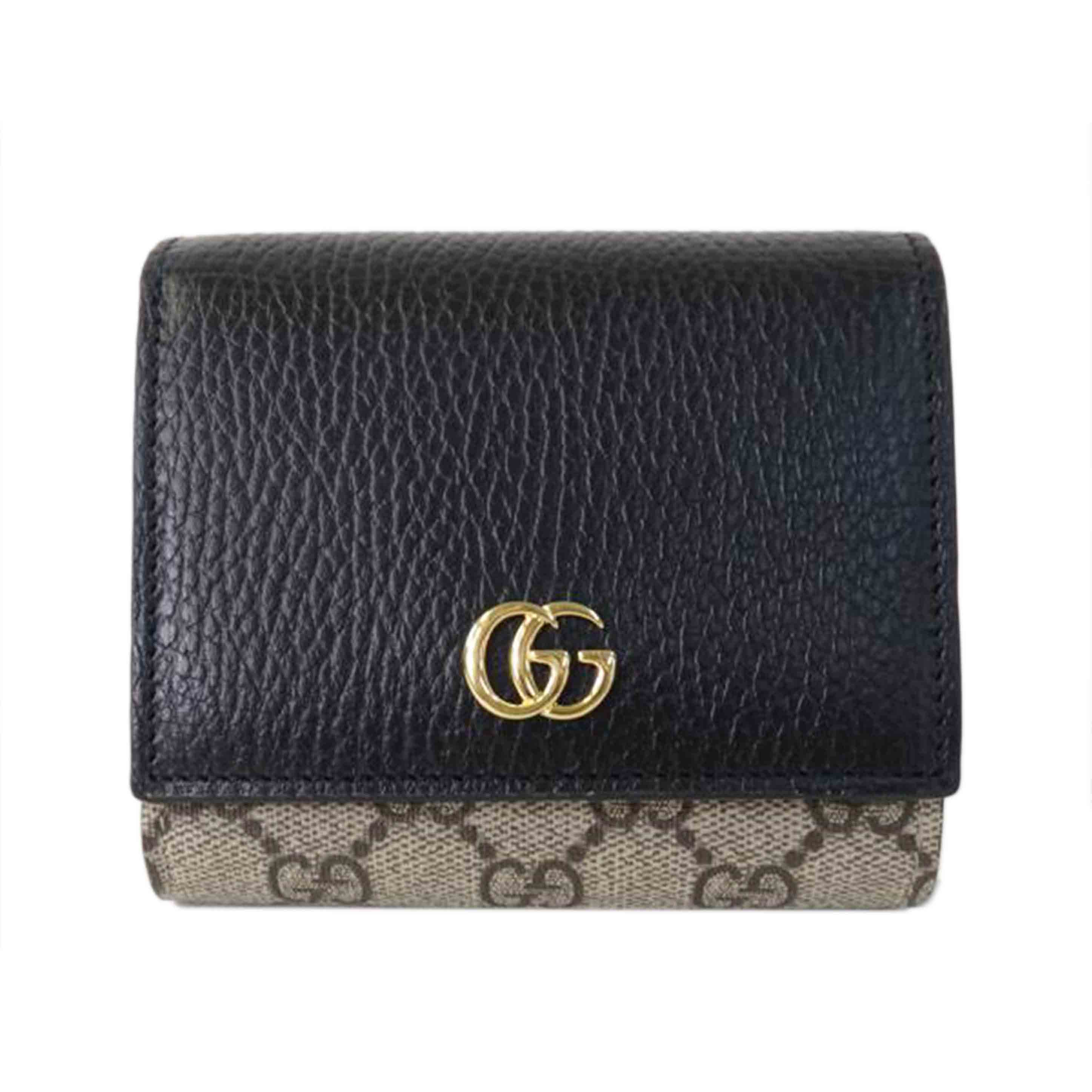 GUCCI グッチ/GGマーモントミディアムウォレット/ブラック/598587//041*/Aランク/84