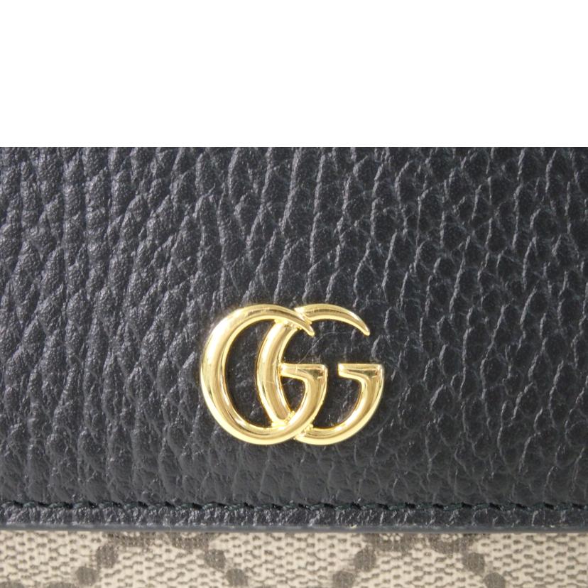 GUCCI グッチ/GGマーモントミディアムウォレット/ブラック/598587//041*/Aランク/84