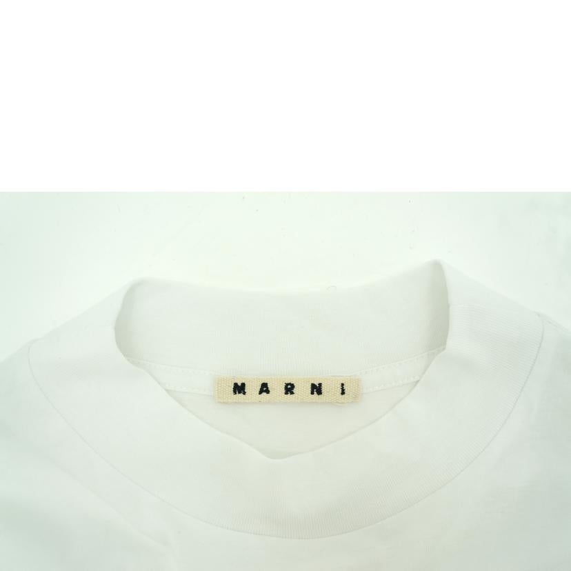 MARNI マルニ/オーガニックコットン ロゴ 長袖Tシャツ/44/ホワイト/HUMU0242X0 UTCZ57 00W01//ABランク/01