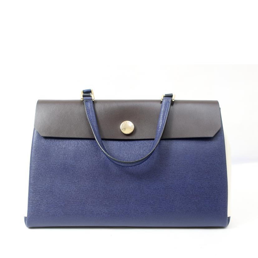 FURLA フルラ/2WAYバッグ ネイビー×ブラウン//ABランク/65