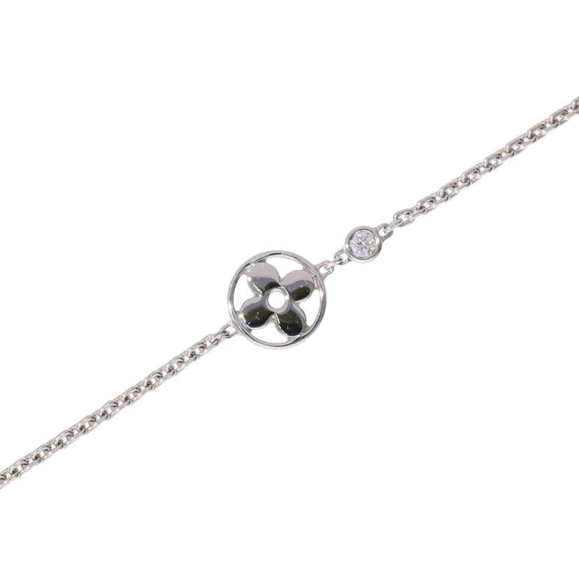 LV ルイヴィトン/AU750WGブラスレモノグラム イディールダイヤブレスレット//17.5cm/ABランク/75