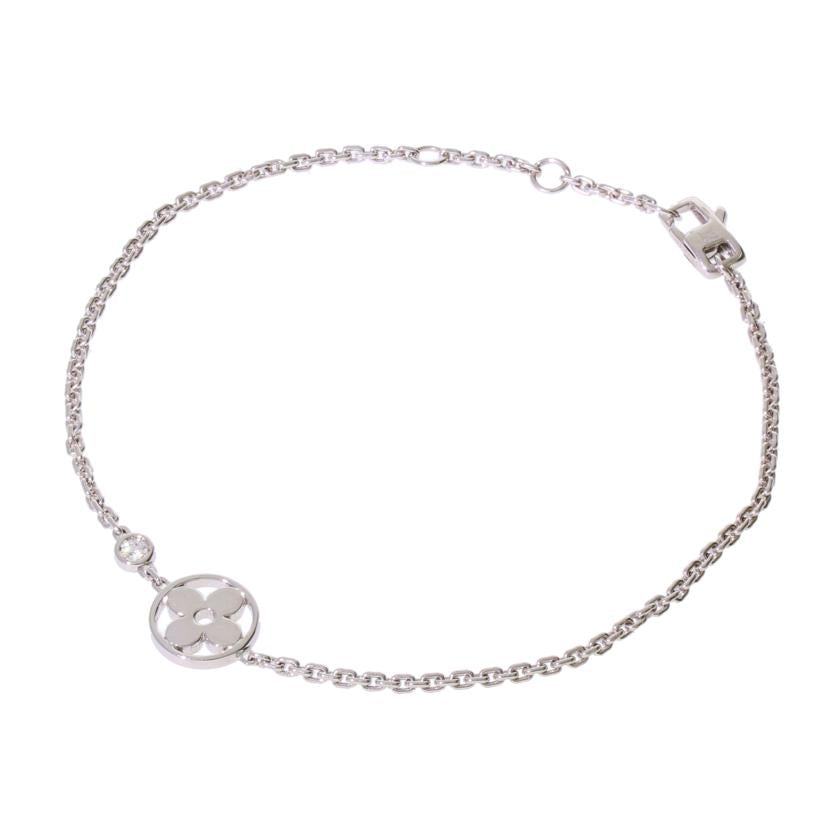 LV ルイヴィトン/AU750WGブラスレモノグラム イディールダイヤブレスレット//17.5cm/ABランク/75