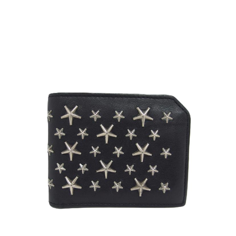 JIMMY CHOO ジミーチュウ/スタッズ/二つ折り財布/ブラック//ABランク/18