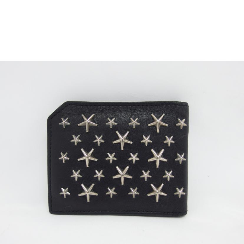 JIMMY CHOO ジミーチュウ/スタッズ/二つ折り財布/ブラック//ABランク/18