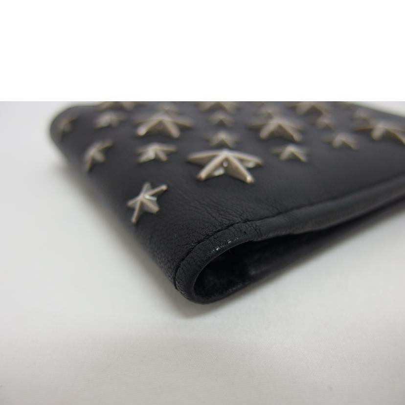 JIMMY CHOO ジミーチュウ/スタッズ/二つ折り財布/ブラック//ABランク/18