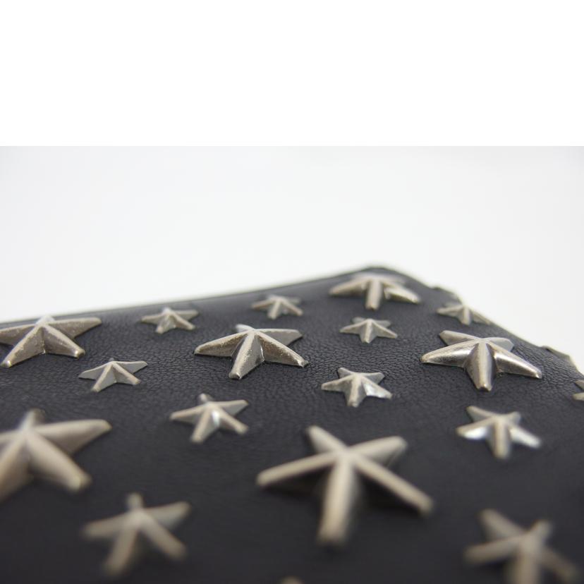 JIMMY CHOO ジミーチュウ/スタッズ/二つ折り財布/ブラック//ABランク/18