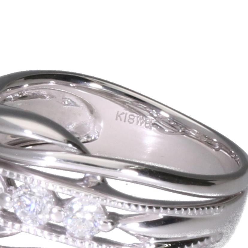 / K18WGダイヤリング0.50ct//ABランク/92