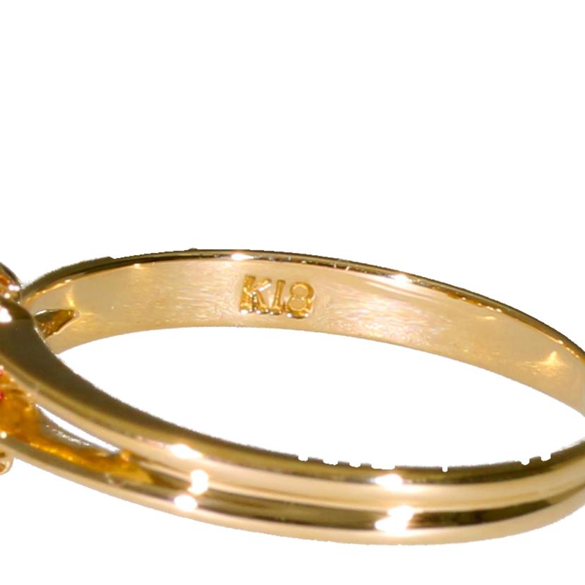 / K18ルビーダイヤリング0.19/D0.10ct//Aランク/63