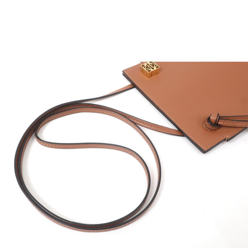 LOEWE ロエベ/ダイスポケット ミニショルダーバッグ レザー ブラウン/0010795219//Aランク/65