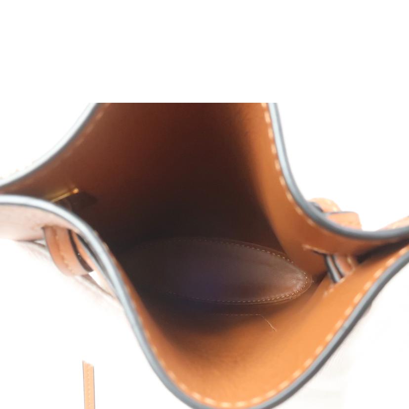 LOEWE ロエベ/ダイスポケット ミニショルダーバッグ レザー ブラウン/0010795219//Aランク/65