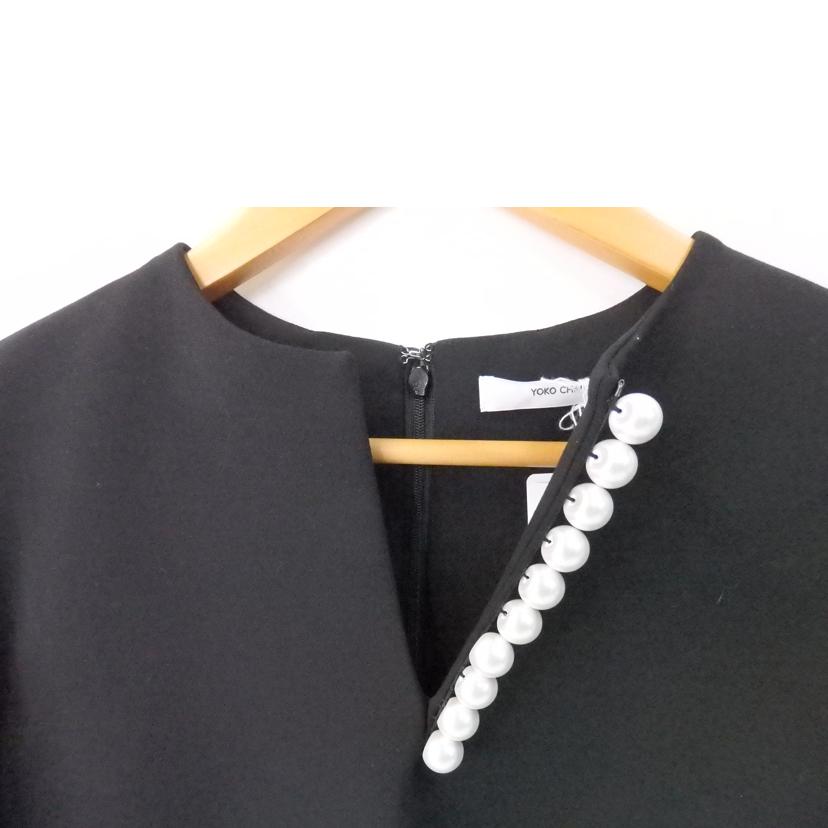 YOKO CHAN ヨーコチャン/パールトップス/黒/YCB-121-248//Aランク/84