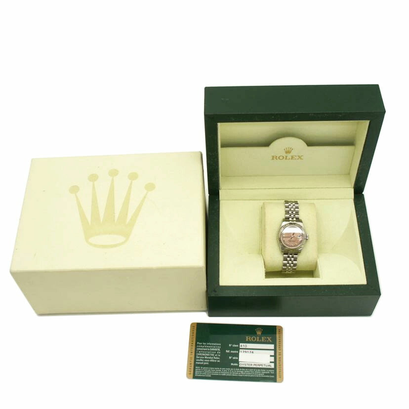 ROLEX ロレックス/レディ・デイトジャスト・ピンク/SS×WG/D番/179174//D86****/SAランク/75