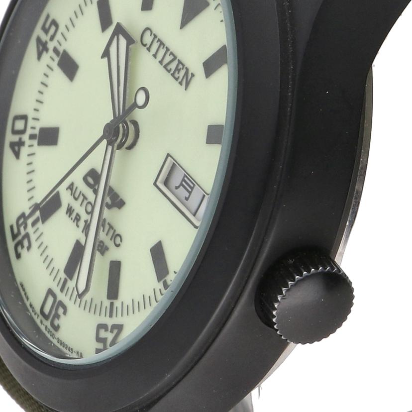 CITIZEN シチズン/オキシーミリタリーウォッチ/蛍光文字盤/自動巻/8200-S81926//801***/Aランク/75