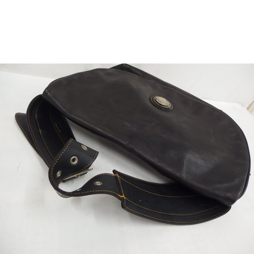 RED MOON レッドムーン/レザーショルダーバック/ブラック//Bランク/82