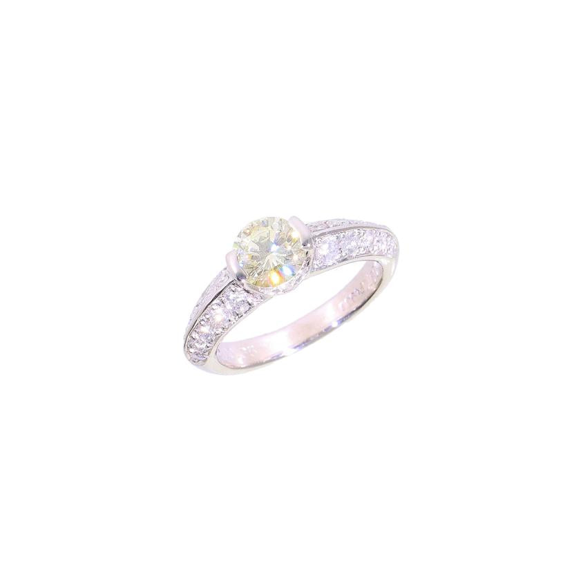 /◎PT900ダイヤリング0.970/0.65ct//Aランク/59