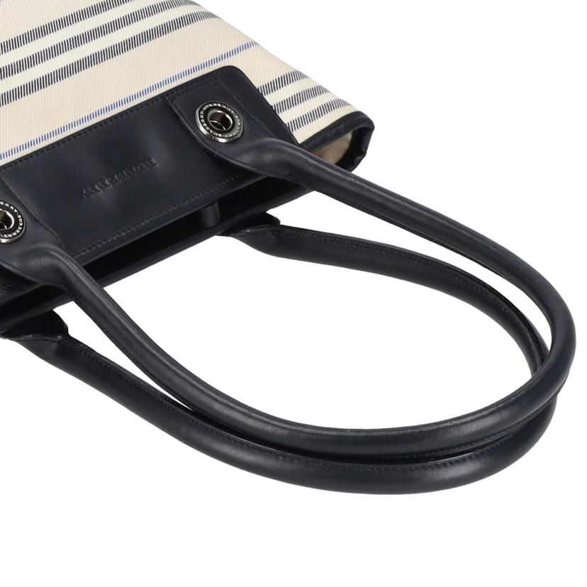 BURBERRYS バーバリー/ボーダーキャンバス×レザートートバッグ//ABランク/91