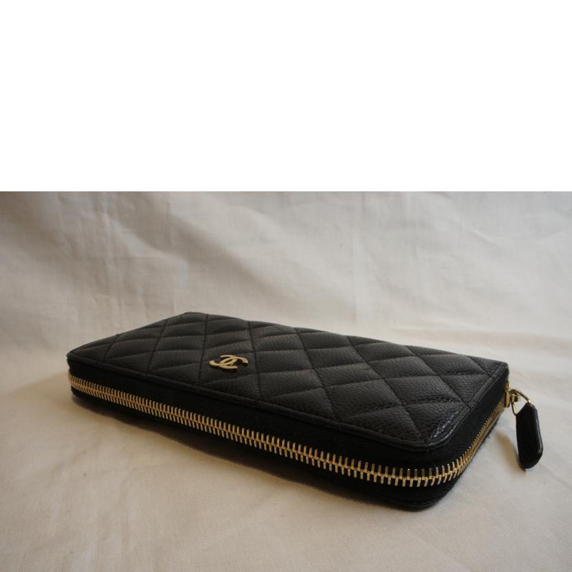 CHANEL シャネル/キャビアスキンラウンドファスナーロングウォレット//227*****/ABランク/92