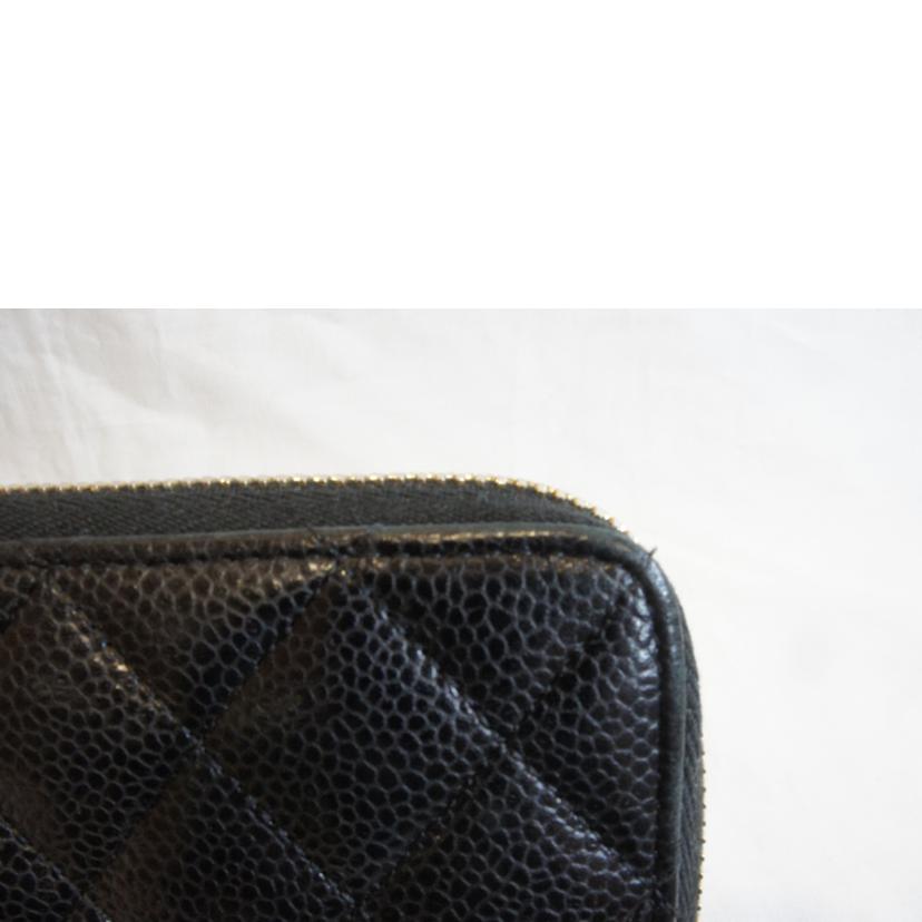 CHANEL シャネル/キャビアスキンラウンドファスナーロングウォレット//227*****/ABランク/92