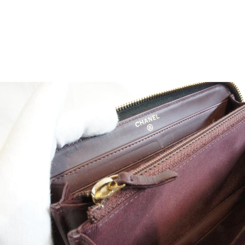 CHANEL シャネル/キャビアスキンラウンドファスナーロングウォレット//227*****/ABランク/92