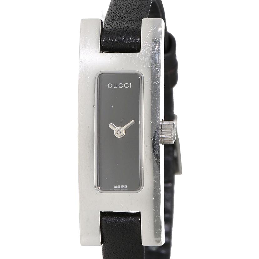 GUCCI グッチ/スクエア/ブラック文字盤アナログウォッチ/クォーツ/3900L//008****/ABランク/18