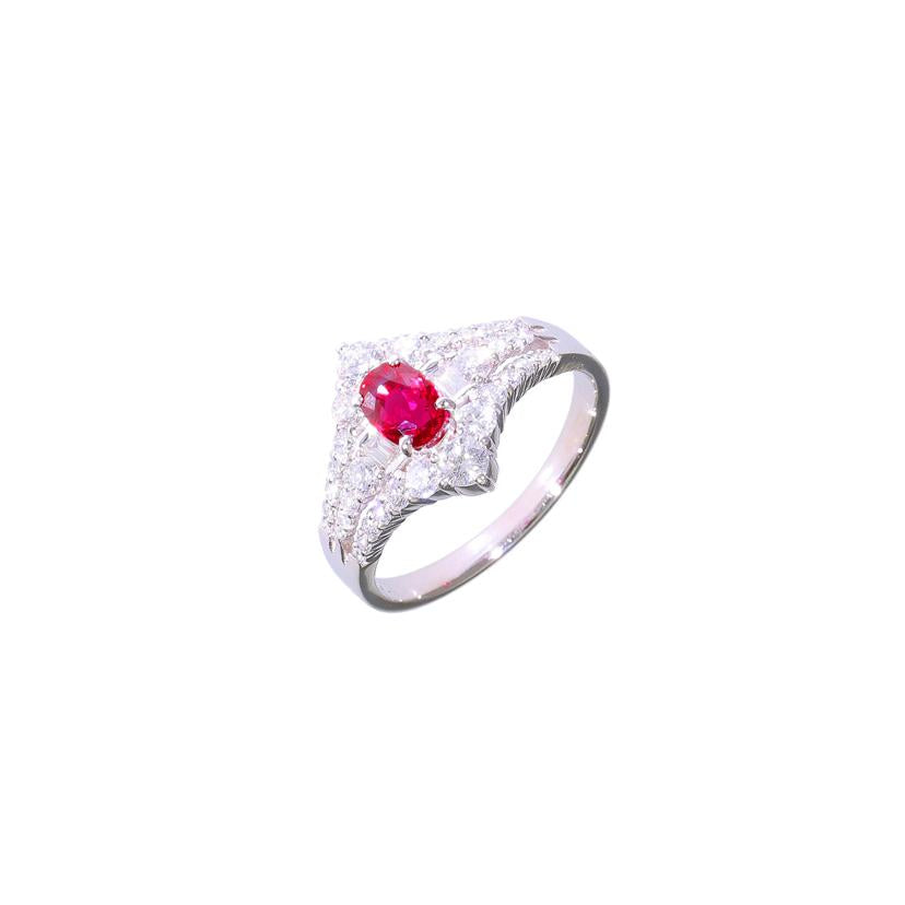 /◎PT900ルビーダイヤリング0.75/D0.73ct//Aランク/59